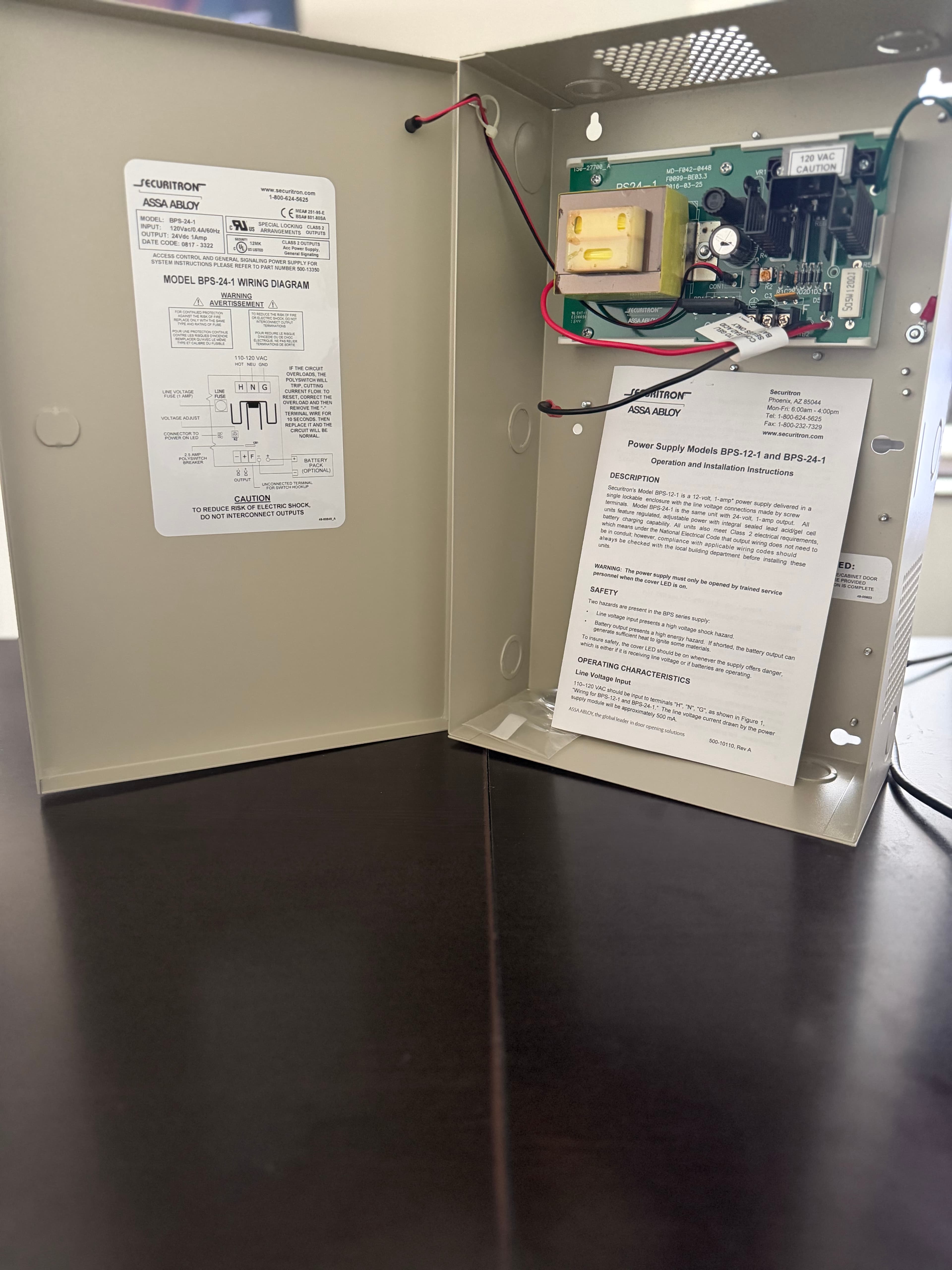 Securitron BPS 24-1 AMP Power Supply
